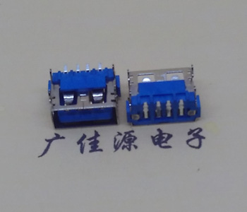 AF短體10.0接口 藍(lán)色膠芯 直邊4pin端子SMT
