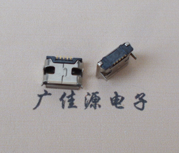 Micro usb 5pin接口 插板7.2mm腳距 無柱無焊盤鍍鎳